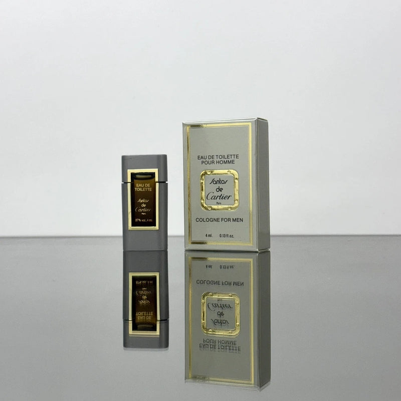 SANTOS de CARTIER for Men 0.13oz-4ml EDT Splash MINI Size DISCONTINUED (D23 EDT