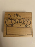 JRL Design Q247 Sunflower Sunrise Wood Mounted Rubber Stamp RS13 Sunflower