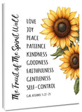 Bible Verse Plant Yellow Sunflower AbstractÊWallÊArtÊforÊBathroomÊLivingÊRoom Sunflower