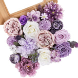 AmyHomie Artificial Flowers Combo Silk Mix Peony Rose Hydrangea Daisy Fake Sp... Hydrangea