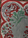 red carnations green leaves Handkerchief Carnation