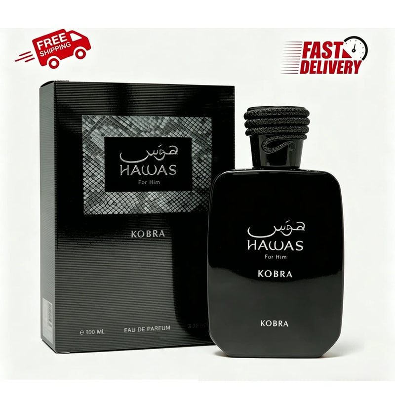Rasasi Hawas Kobra For Men EDP 100 ml/3.4 fl oz Spray  New Sealed EDP