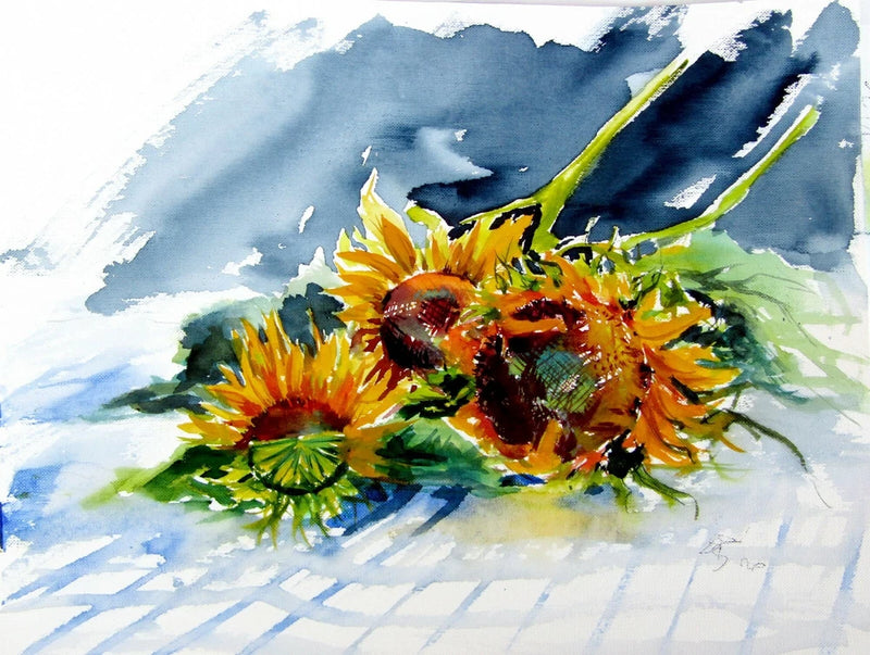 Sunflowers on the table Sunflower