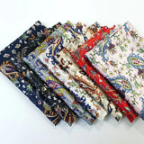 By Yard Retro Paisley Satin Fabric Print Silky Charmeuse material For Scarf,Gown Flowering Plants