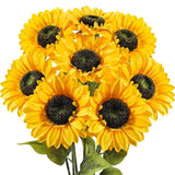 8 Pcs Artificial Sunflowers with Long Stem for Home Vase Table Wedding Garden Sunflower