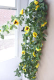 4 x 90" Sunflower Vines Artificial Flowers Garland Arch Home Wedding Decora Sunflower