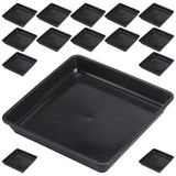 15 Pcs Square Plastic Plant Tray Plant Saucer Pot Drip Tray for Gardening Garden Plants