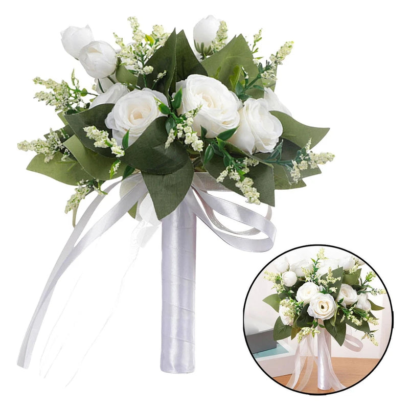 Bridal Bouquet Artificial Flowers Romantic Holding Flowers Rose Flower for Bouquet