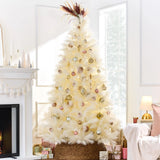 Best Choice Products Artificial Pampas Tree Foldable Metal Base Ivory Pampas Grass