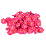 (5 Rose Red)100PCS Daisy Artificial Simulated Sun Flowel Heads Bulk Wedding US Green Plant