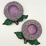 Crazy Mountain Lilac Hydrangea Shaped Purple Flower Tea Light Candleholders Set Hydrangea