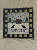 Winter Tapestry Fabric Panel Flowering Plants