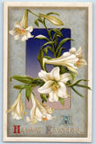 1910 Easter Lilies Flowers Winsch Back Embossed Minneapolis MN Antique Postcard Lily