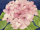 PAINTING WATERCOLOR 11X14 AND DOUBLE MAT 16X20 FLOWER HYDRANGEA GREEN ORIGINAL Hydrangea