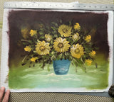 Original Sunflower Flower Pot Oil Painting Home Decor Collection Sunflower