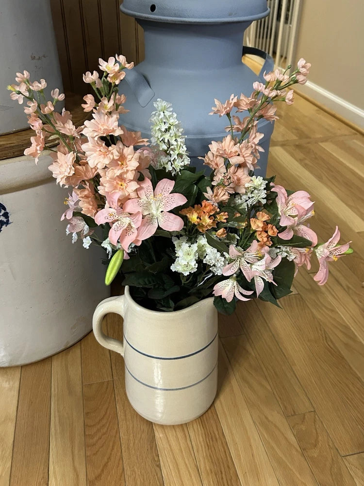 Artificial Flowers- Irises- Lily- Hydrangea- Mixture Of Summer Florals- 24Ó Hydrangea