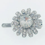 Sunflower Flower Magnet Hair Clip Hairpin  Rhinestone Crystal Barrette Silver #9 Sunflower