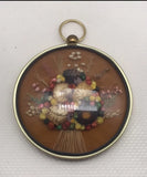 Dried Flowers Round Frame Dome Wall Art Dried Flower