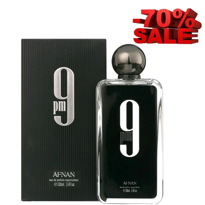 9 pm by Afnan 3.4 oz EDP Cologne for Men New In Box - Free Fast shipping Bouquet