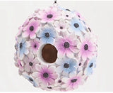 Bird House Purple Hydrangea Flower 7Ó Marigold Co Hanging Chain Garden Birdhouse Hydrangea