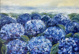 Hydrangea Painting Original Art Oil Canvas Impressionism Floral Wall Art 14x20" Hydrangea
