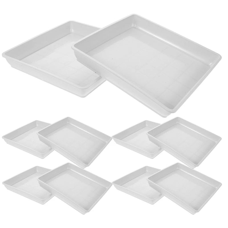 10 Pcs Garden Balcony Plant Drip Tray Square Planter Flower Pot Water Catcher Garden Plants