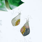 Sunflower Bright Silver Earrings Flower Jewelry Bohemian Hippie Boho Gift NEW Sunflower