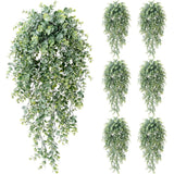 6 Pack Artificial Hanging Eucalyptus Plants, Fake Greenery Eucalyptus Leaves,... Green Plant