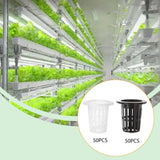 50Pcs Planting Baskets Gardener Plant Containers Net Cup Pots for Hydroponic Garden Plants
