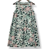 J. Jill Love 100% Linen Dress SP Floral Tank Petite Hydrangea Light Sea Glass Hydrangea