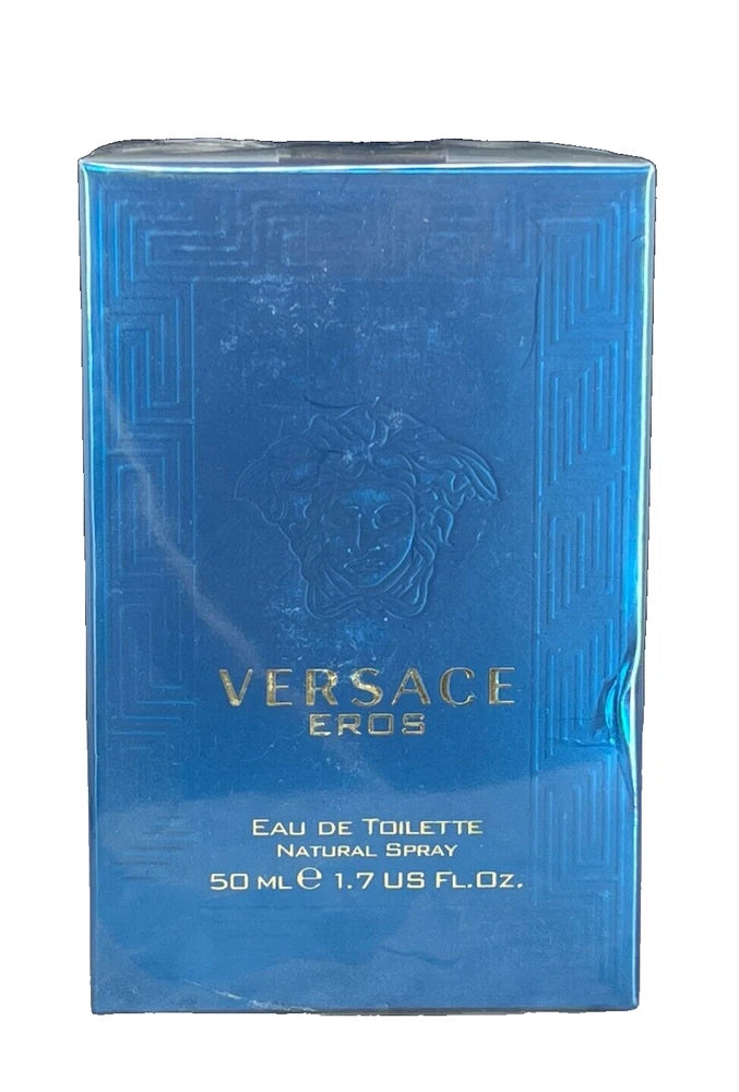 VERSACE EROS Men EDT cologne Natural spray 1.7fl oz/50ml NIB *Check EDT
