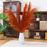 Pampas Grass Decor Tall,Burnt Orange Dried Pampas Grass for Vase, Large Natur... Pampas Grass
