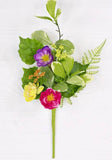 16" Spring Mix Ranunculus Floral Pick Decor Accent Ranunculus