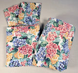 Vintage West Point Stevens Floral Hydrangea Percale Queen Sheet Set RARE HTF Hydrangea