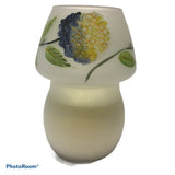 NIB Laura Ashley Candle Lamp Hydrangea 5.5" Tall flower floral candle NWT Hydrangea