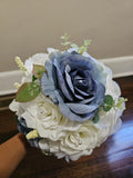 wedding bridal bouquet / ramo de novia "Nuestra Boda" written in Spanish Bouquet