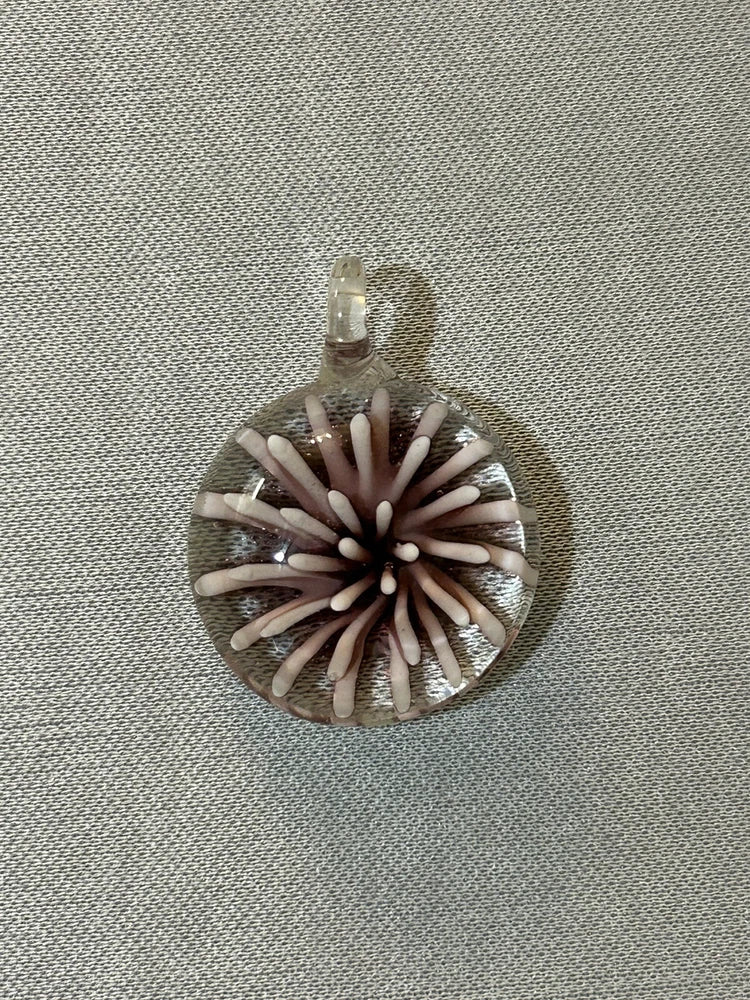 Glass Lily Flower Pendant Possible Homemade Purple Lavender Lily