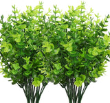 Artificial Flowers Lifelike No Fade UV Resistant Guaranteed Various Color 4pcs Green Plant