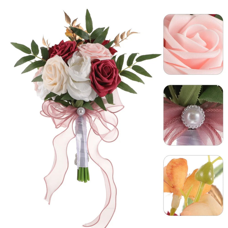 Bridesmaid Wedding Flowers Bridal Bouquets for Bridesmaids Simulated Fake Bouquet