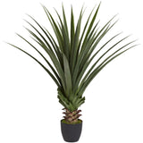 Nearly Natural Spiked Agave Green Plant 4 ft. H Artificial Plastic Indoor Decor Green Plant