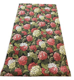 Vtg Richloom Hydrangea Floral Fabric Better Homes Gardens Black 90Óx55Ó Cotton Hydrangea