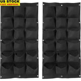 Felt Hanging Garden Planter 18 Pocket Vertical Grow Bag Herbs Flowers Vegetables Garden Plants
