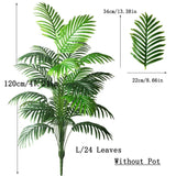 90-120cm Artificial Palm Tree Tropical Fake Plant Green Monstera Branch Decor Green Plant