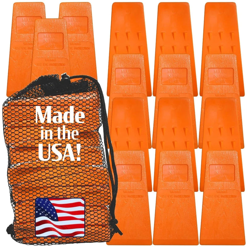 Orange tree cutting wedge set of 15 with mesh drawstring bag, Made in USA