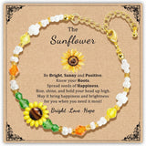 Sunflower Gifts for Women, Flower Bracelet as Get Well Gifts Inspirational Brace Sunflower