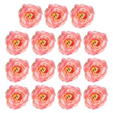 15Pcs Artificial Flower Head Fake Flowers Heads Bulk Silk Peony Heads Rose Red Peony