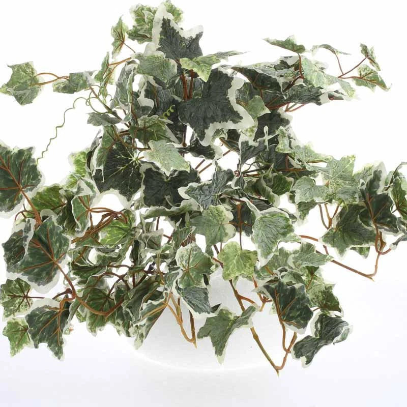 Set of 4 Flocked Artificial Ivy 17" Long Floral Bushes Green Plant