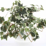 Set of 4 Flocked Artificial Ivy 17" Long Floral Bushes Green Plant