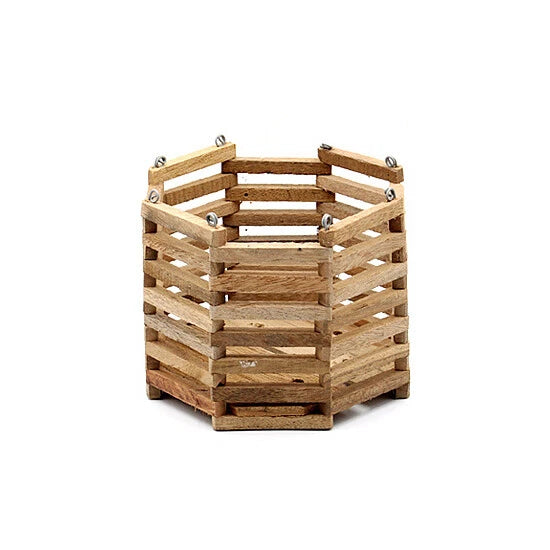 8" octagon hanging wooden orchid basket Orchids