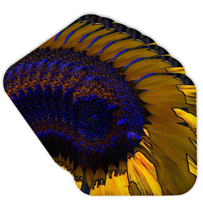 3dRose cst_32612_2 Corn Yellow and Deep Blue Sunflower Flowers Designs Inspir... Sunflower